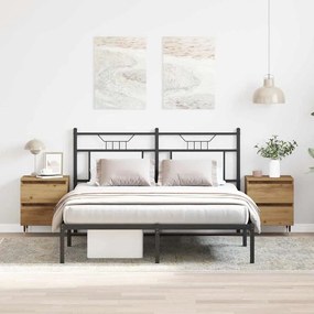 vidaXL Κομοδίνα 2 τμχ Καρυδιά 40x35x50 εκ. Επεξεργασμένο ξύλο