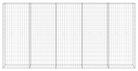 Συρματοκιβώτιο Τοίχος 300x30x150 εκ. Γαλβαν.Χάλυβας + Καλύμματα - Ασήμι