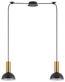 Φωτιστικό Οροφής Δίφωτο Homelighting 77-8648 Gold/Black