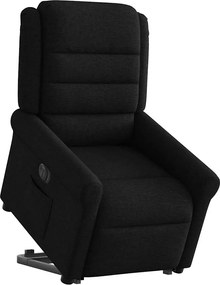 vidaXL Πολυθρόνα Ηλεκτρική Ανακλινόμενη με Ανύψωση Μαύρη Υφασμάτινη