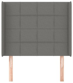 vidaXL Κεφαλάρι με Πτερύγια Σκούρο Γκρι 83x16x118/128 εκ. Υφασμάτινο