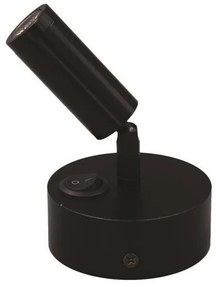 Φωτιστικό Σποτ Κινητό LED 3W 3000K Αλουμινίου ARISTON 1 Eurolamp-145-25211-Μαύρο 145-25211