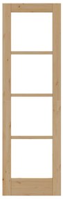 vidaXL Εσωτερική Πόρτα με Γυαλί ORKDAL Καφέ 61 x 198.5 εκ.