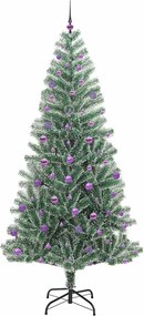 vidaXL Τεχνητό Δέντρο Χριστουγέννων με Χιόνι και Φώτα LED 240 cm