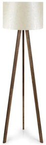 Megapap Φωτιστικό Δαπέδου Rosling Mdf/Ύφασμα Pvc Καρυδί/Μπεζ 38x21x140εκ.