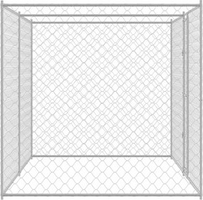 vidaXL Κλουβί σκύλου Ασημί 400 x 200 x 200 εκ. Επικαλυμμένος Χάλυβας