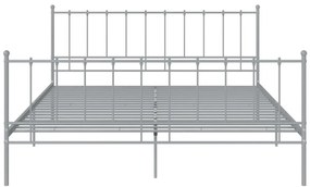 Πλαίσιο Κρεβατιού Γκρι 180 x 200 εκ. Μεταλλικό - Γκρι