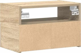 vidaXL Κομοδίνα Επιτοίχια 2 τεμ. Sonoma Δρυς 45x26x28,5 εκ.