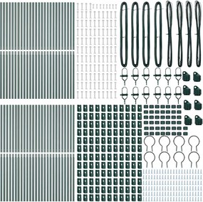 vidaXL Στύλος Περιφράξεων 52 pcs Πράσινο 3,2 x 3,2 x 190 εκ
