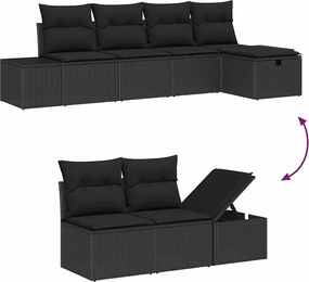 vidaXL Σετ Καναπέ με μαξιλάρι 6 pcs συνθετικό ρατάν