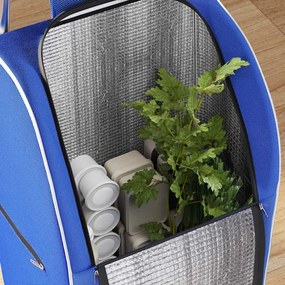 vidaXL Καρότσι Αγορών Μπλε 39.5 x 33 x 93 εκ Ύφασμα Oxford