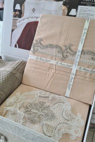 Stewehome Σετ σεντονιών με κουβέρτα καφέ Καφέ 200x220 cm