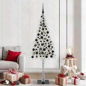 vidaXL Χριστουγεννιάτικο Δέντρο με 300 LED Λευκό 180 cm ΠΕ και Ατσάλι