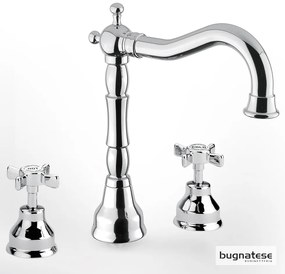 Μπαταρία Νιπτήρα Επικαθήμενη 3 οπών με Αυτόματη Βαλβίδα Princeton Bugnatese Chrome 812-100