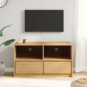 vidaXL Έπιπλο Τηλεόρασης SAUDA Χρώμα Δρυός 99x43x55 εκ. Μασίφ Πεύκο