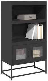 Highboard Μαύρο 68x39x123 cm Χάλυβας
