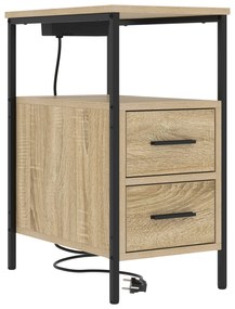 vidaXL Κομοδίνο Sonoma Δρυς 30 x 48 x 61 εκ Επεξεργασμένο ξύλο