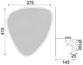 Επιτοίχιο Φωτιστικό Skyros Μονόφωτο