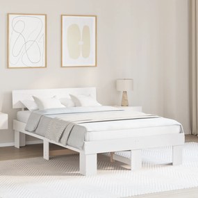 vidaXL Σκελετός Κρεβατιού Λευκό 120 x 200 cm Συμπαγές ξύλο πεύκου