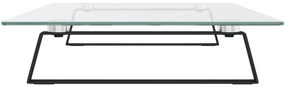 vidaXL Βάση Οθόνης Μαύρη 80x35x8 εκ. από Ψημένο Γυαλί και Μέταλλο