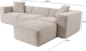 Γωνιακός Καναπές Μόκα LORA 303x193x65