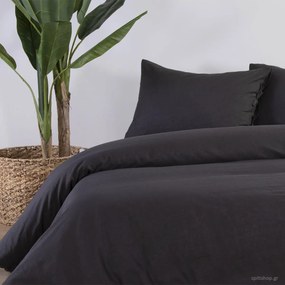 Σεντόνι Μονό Επίπεδο (170x270) Nef-Nef Homeware Cotton Linen Γκρι