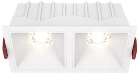 Χωνευτό Σποτ Οροφής Alfa LED 20W 3000K Διπλό Λευκό DL043-02-10W3K-SQ-W MAYTONI DL043-02-10W3K-SQ-W Λευκό