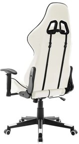 Καρέκλα Gaming Ασπρόμαυρη από Συνθετικό Δέρμα - Πολύχρωμο