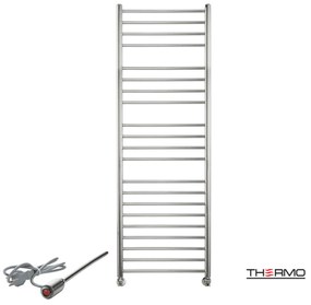 Thermo BELLAVIA Θερμαινόμενη πετσετοκρεμάστρα από ανοξείδωτο χάλυβα με ηλεκτρική λειτουργία 150x50cm Inox Brushed