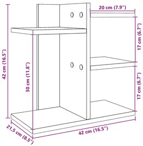 Έπιπλο Οργάνωσης Γραφείου Sonoma Δρυς 42x21,5x42εκ Επεξ. Ξύλο