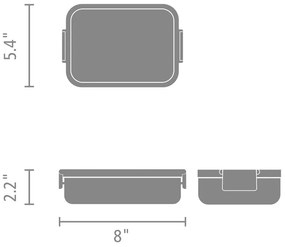 Κουτί τροφίμων Brabantia Make&Take 1006282, 1,1 l, Κούμπωμα, χωρίς BPA, πράσινο