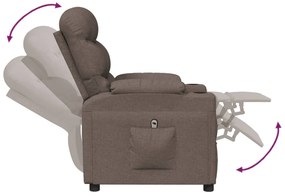 vidaXL Πολυθρόνα με Ανύψωση Taupe Υφασμάτινη