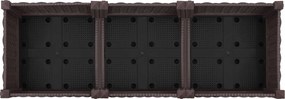 vidaXL Κήπος Γλαστράκι με Ροδάκια Καφέ 120 x 40 x 29 εκ PP