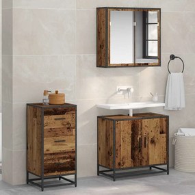 vidaXL Πλαϊνό γραφείο Παλιό ξύλο 35.5 x 35 x76 εκ