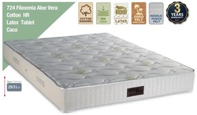 Στρώμα Ύπνου 724 Filoxenia Aloe Vera Cotton HR Latex Tablet Coco  170X200X30cm