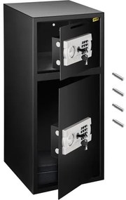 VEVOR 33&quot; Digital Double Door Safe Depository Box Gun Safes Cash Office Security Lock Strong Iron Larger Digital Safe Box