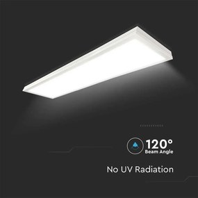 V-TAC LED panel Baclite χωνευτό/επιφανειακό 120×30 40W 4000K φυσικό λευκό 100LM/W 6625