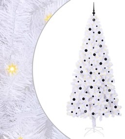 vidaXL Τεχνητό Χριστουγεννιάτικο Δέντρο Λευκό 240 cm PVC και Ατσάλι