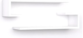 Ραφιέρα τοίχου Eldo pakoworld σετ 2τεμ μελαμίνη σε λευκή απόχρωση 60x19.6x15εκ