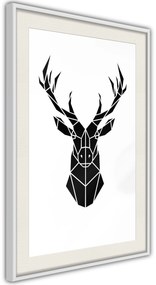 Αφίσα - Geometric Stag - 20x30 - Χρυσό - Χωρίς πασπαρτού