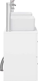 vidaXL Σετ Ντουλαπιών Μπάνιου 3 τμχ. Λευκό 53 x 34,5 x 63 εκ