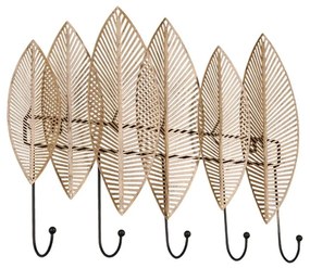 Κρεμάστρα Τοίχου Palma 2100179 44x6x47cm Gold-Black Mirrors &amp; More Metal