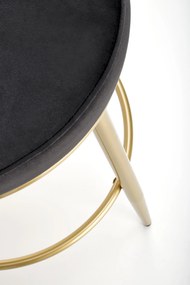 H115 bar stool, black / gold