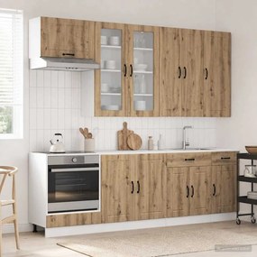 vidaXL Μονάδα κουζίνας LUCCA 8 pcs Artisan Δρυς Επεξεργασμένο Ξύλο