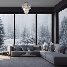 Φωτιστικό Οροφής Madison Ø45cm Ασημί