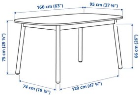 VEDBO/VEDBO τραπέζι και 4 καρέκλες 193.068.83