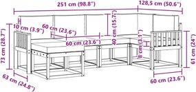 vidaXL Σειρά Καναπέ Εξωτερικού 6 pcs Λευκό και Κρεμ Πολυεστέρας