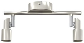 vidaXL Σποτ οροφής Βουρτσισμένο Νίκελ 25.5 x 8 x 11 εκ Ατσάλι