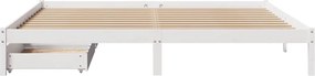 vidaXL Σκελετός Κρεβ. Χωρίς Στρώμα Λευκό 180x200 εκ Μασίφ Πεύκο