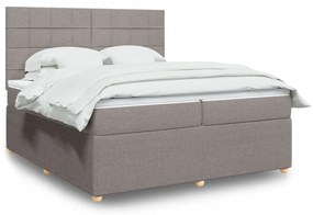 ΚΡΕΒΑΤΙ BOXSPRING ΜΕ ΣΤΡΩΜΑ TAUPE 200X200 ΕΚ. ΥΦΑΣΜΑΤΙΝΟ 3294467